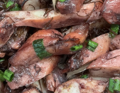 SOUS VIDE SLICED SQUID TENTACLES