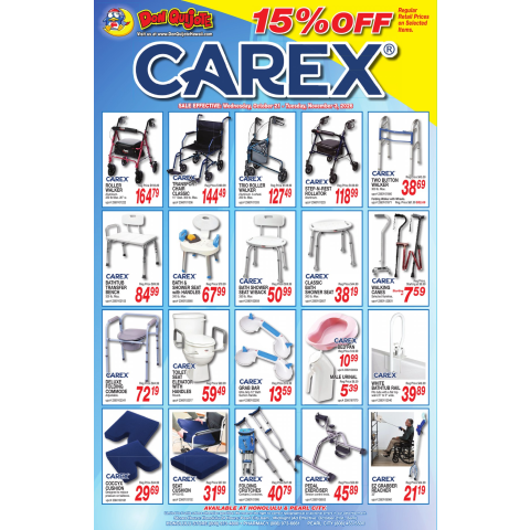 Carex Specials October 21 - November 3, 2026