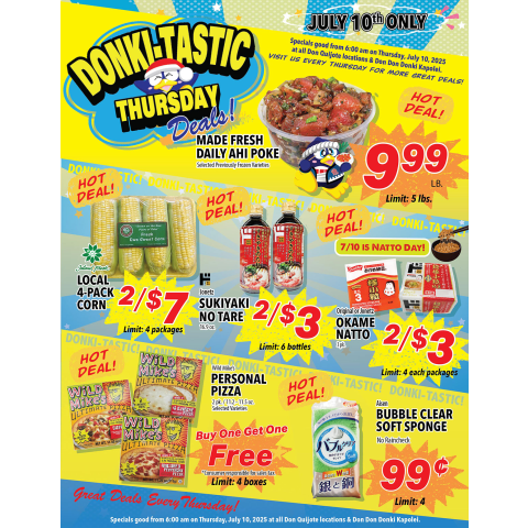 Donki-Tastic Thursday Flyer, Jul 10, 2025