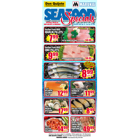 Seafood Flyer Wednesday, April 23, 2025 - Tuesday, April 29, 2025