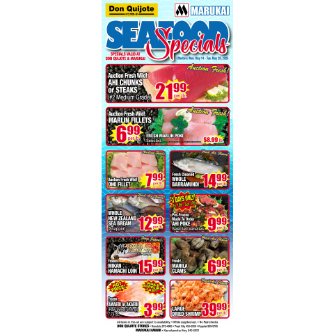 Seafood Flyer Wednesday, May 14, 2025 - Tuesday, May 20, 2025	