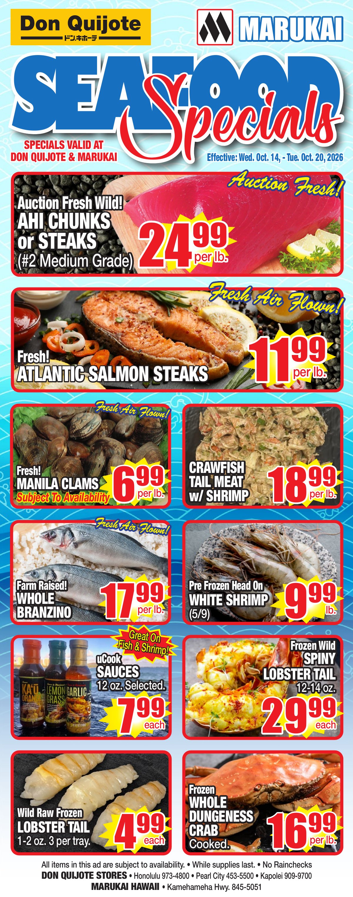 Seafood Flyer Wed, Oct 14, 2026 - Tue, Oct 20, 2026