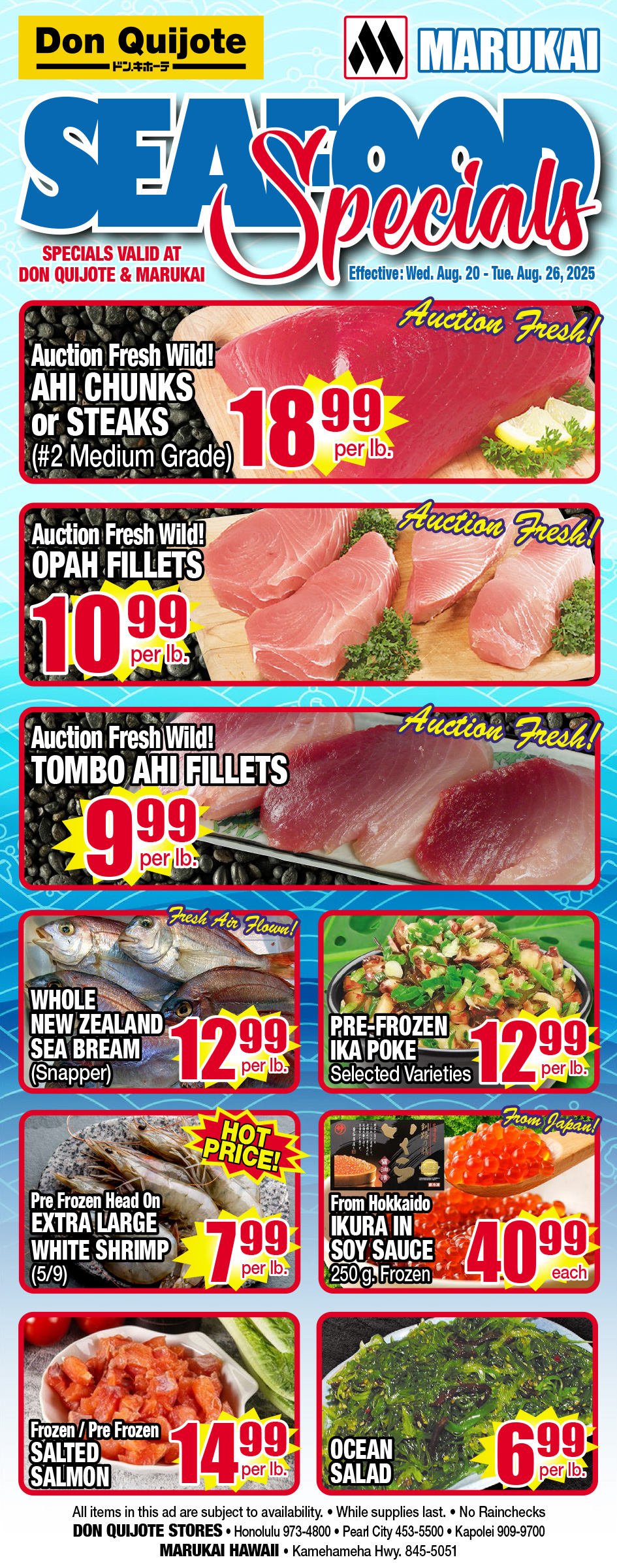 Seafood Flyer Wed, Aug 20, 2025 - Tue, Aug 26, 2025