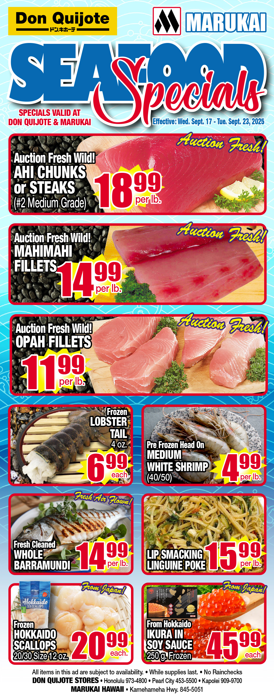 Seafood Flyer Wed, September 17, 2025 - Tue, September 23, 2025