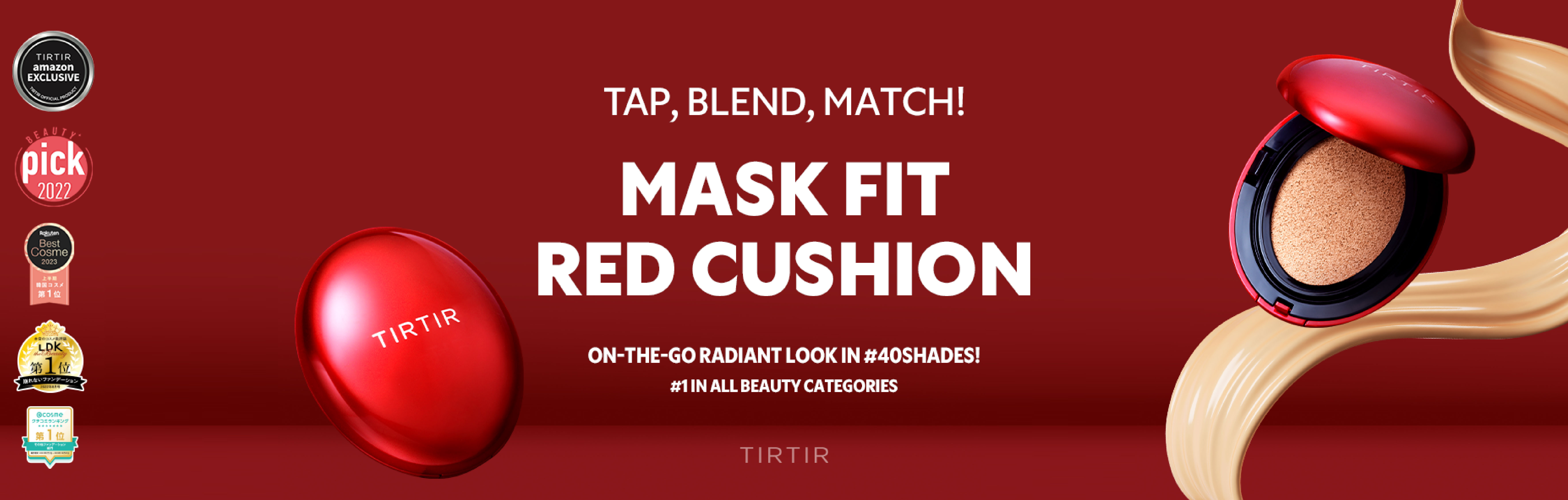 Best Seller on Amazon and DONKI Japan! TIR TIR Mask Fit Red Cushion Foundation