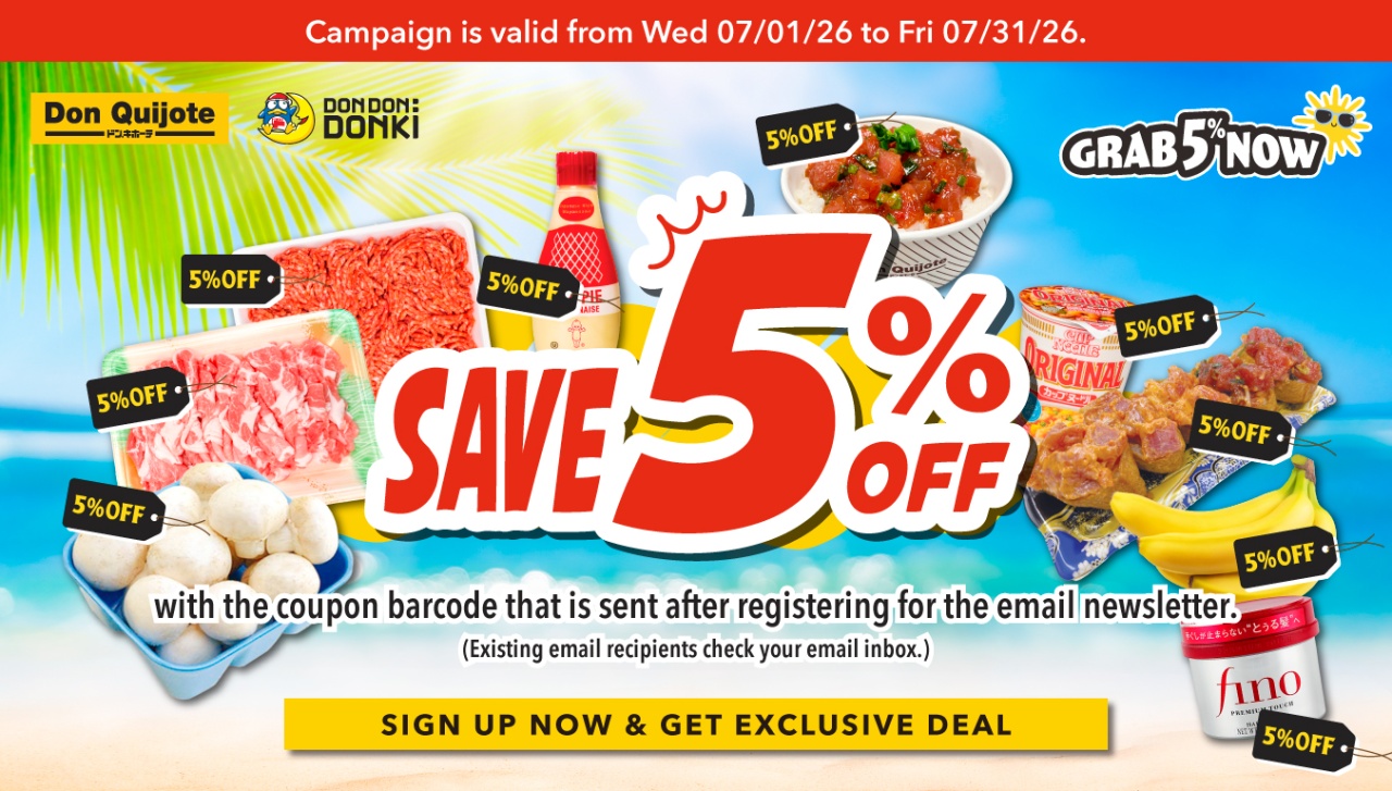 Grab 5% Now