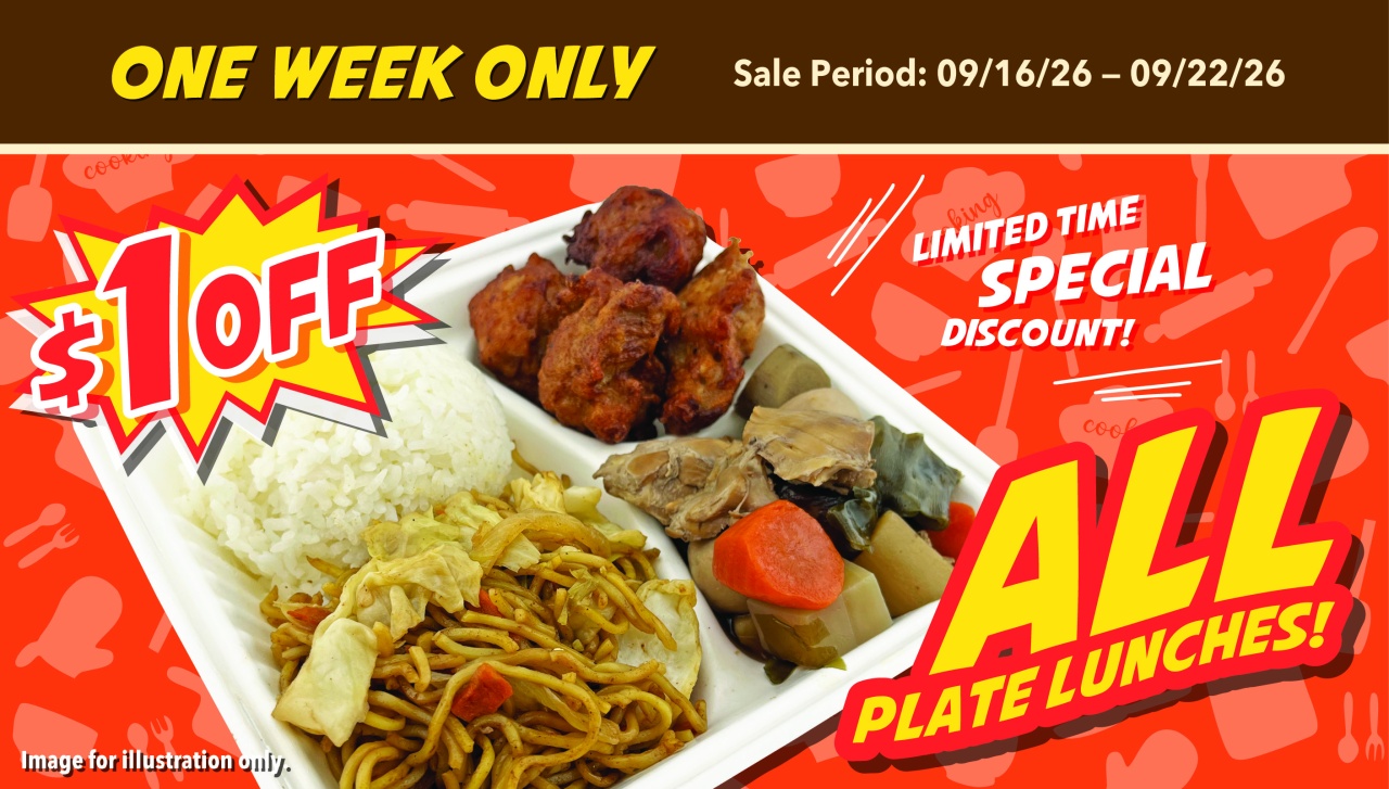 $1 Off Plate Lunches
