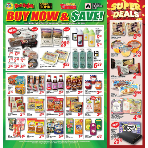 Buy Now and Save Flyer Wed, Sep 02, 2026 - Tue, Sep 29, 2026