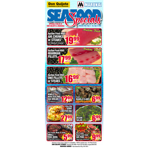 Seafood Flyer Wed, September 03, 2025 - Tue, September 09, 2025