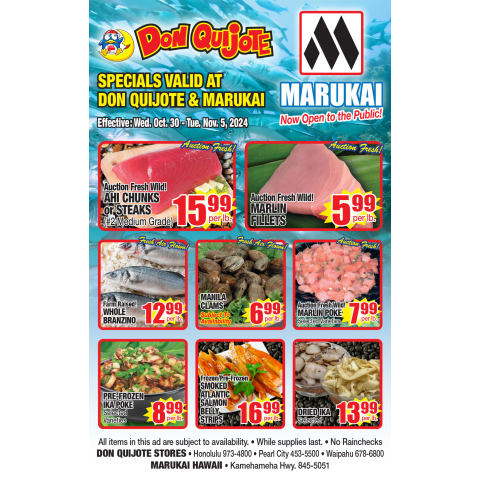 Seafood Flyer Wed, Oct 30, 2024 - Tues, Nov 5, 2024