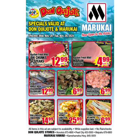 Seafood Flyer Wed, Nov 20, 2024 - Tues, Nov 26, 2024