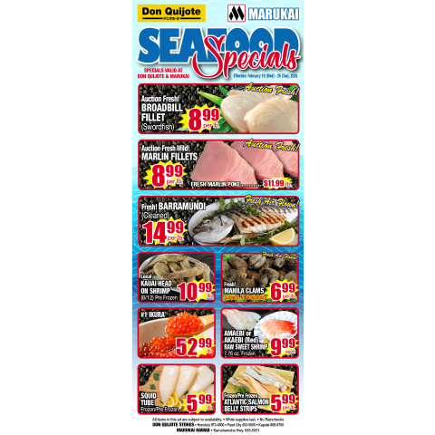 Seafood Flyer Thursday, February 19, 2025 - Tuesday, February 25, 2025