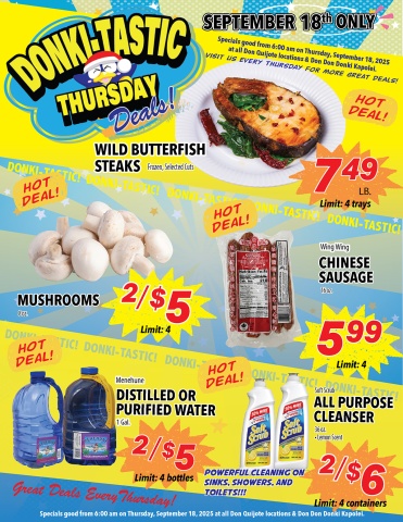 Donki-Tastic Thursday Flyer, Sep 18, 2025