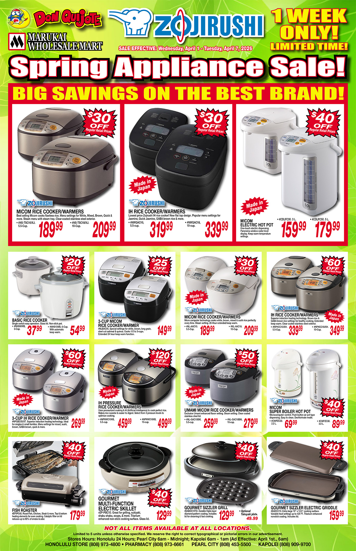Zojirushi Spring Appliance Sale 2026 !