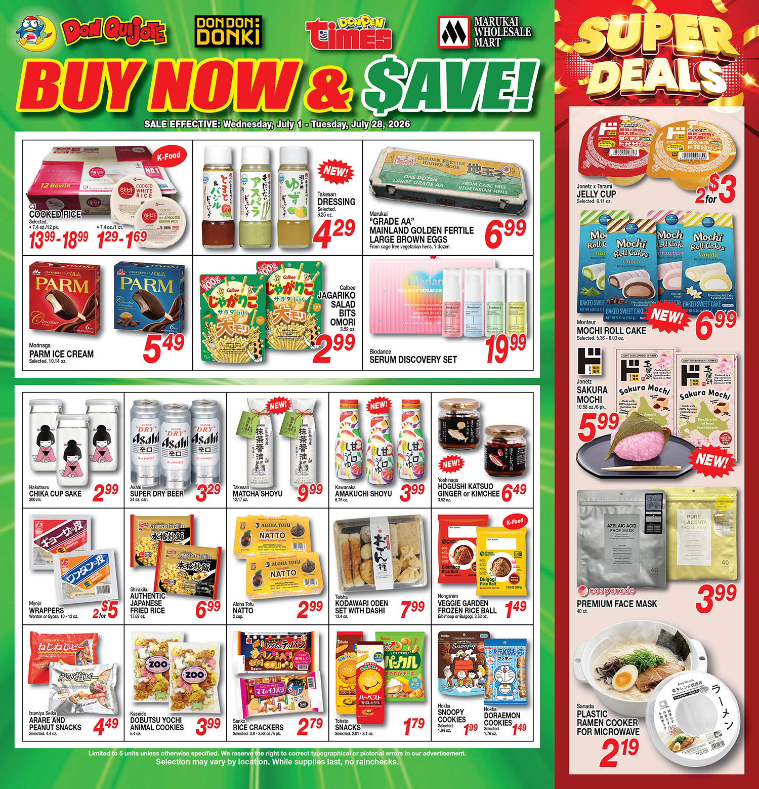 Buy Now and Save Flyer Wed, Jul 01, 2026 - Tue, Jul 28, 2026