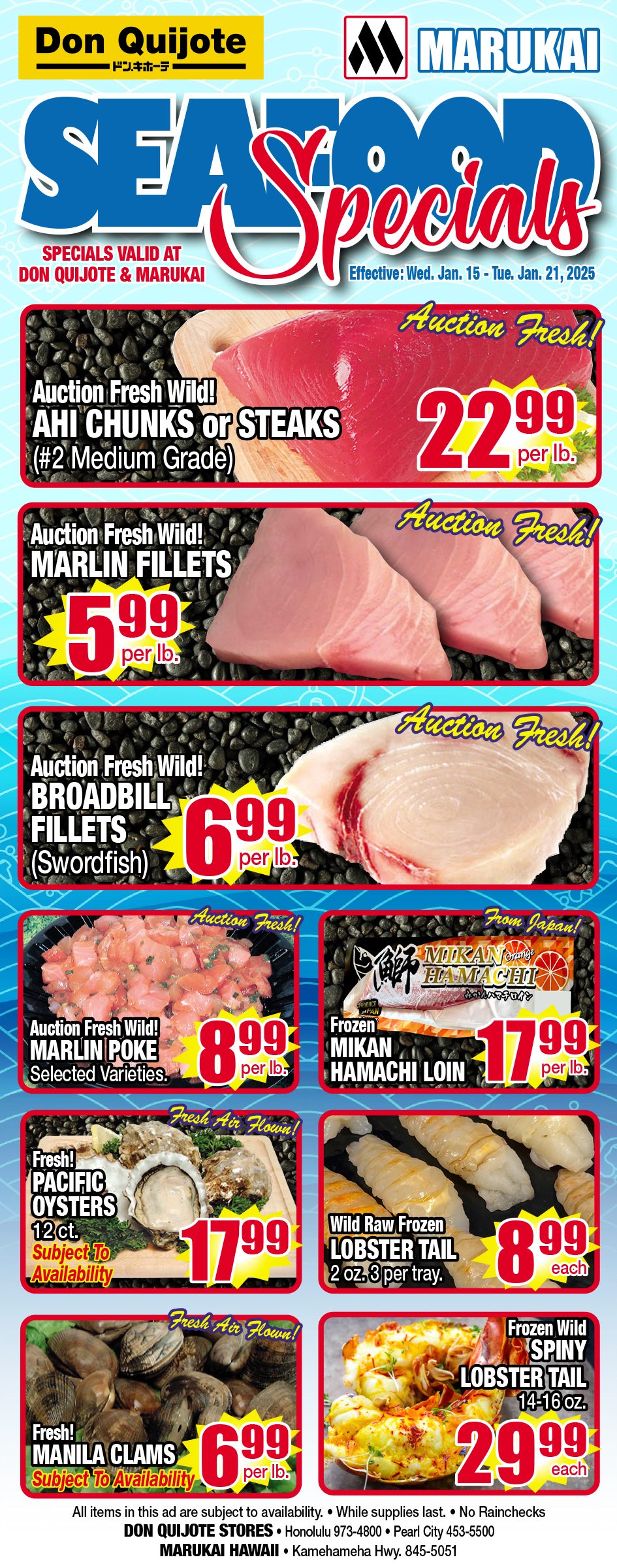 Seafood Flyer Wed, Jan. 15, 2025 - Tues, Jan. 21, 2025