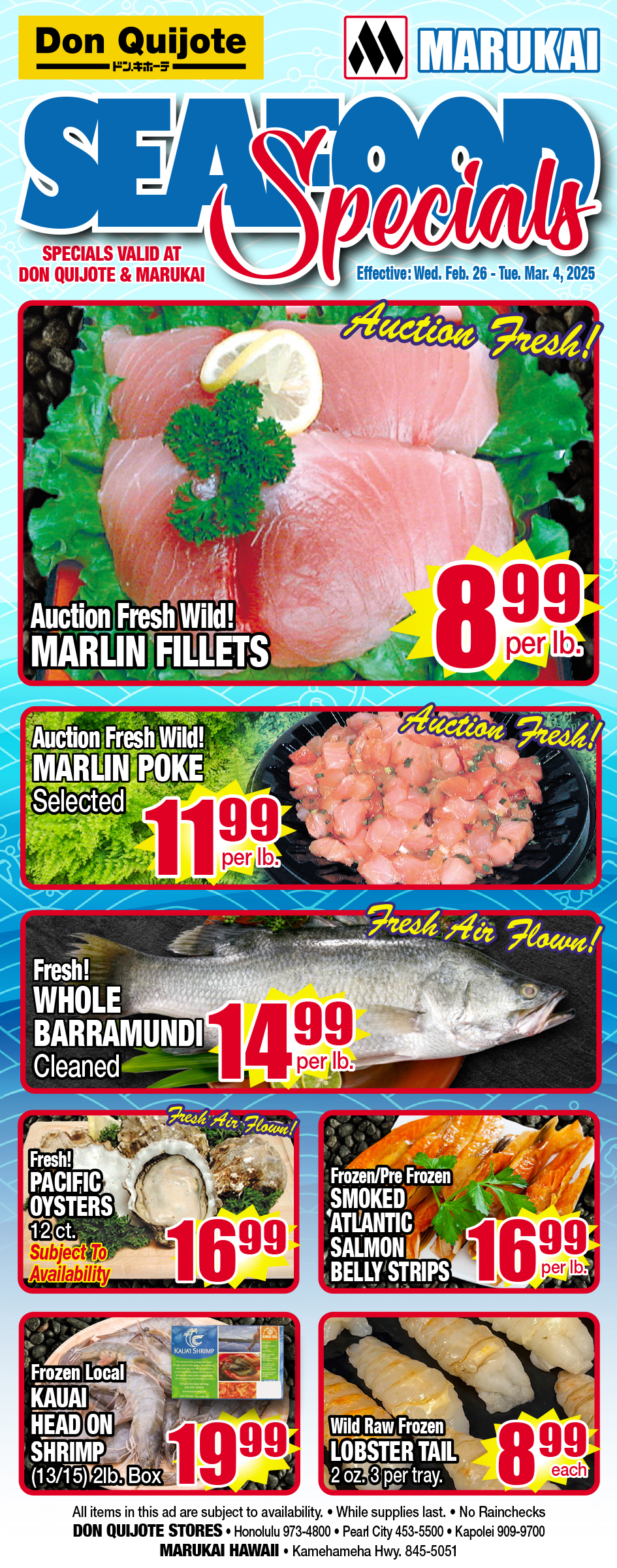 Seafood Flyer Thursday, February 26, 2025 - Tuesday, March 04, 2025