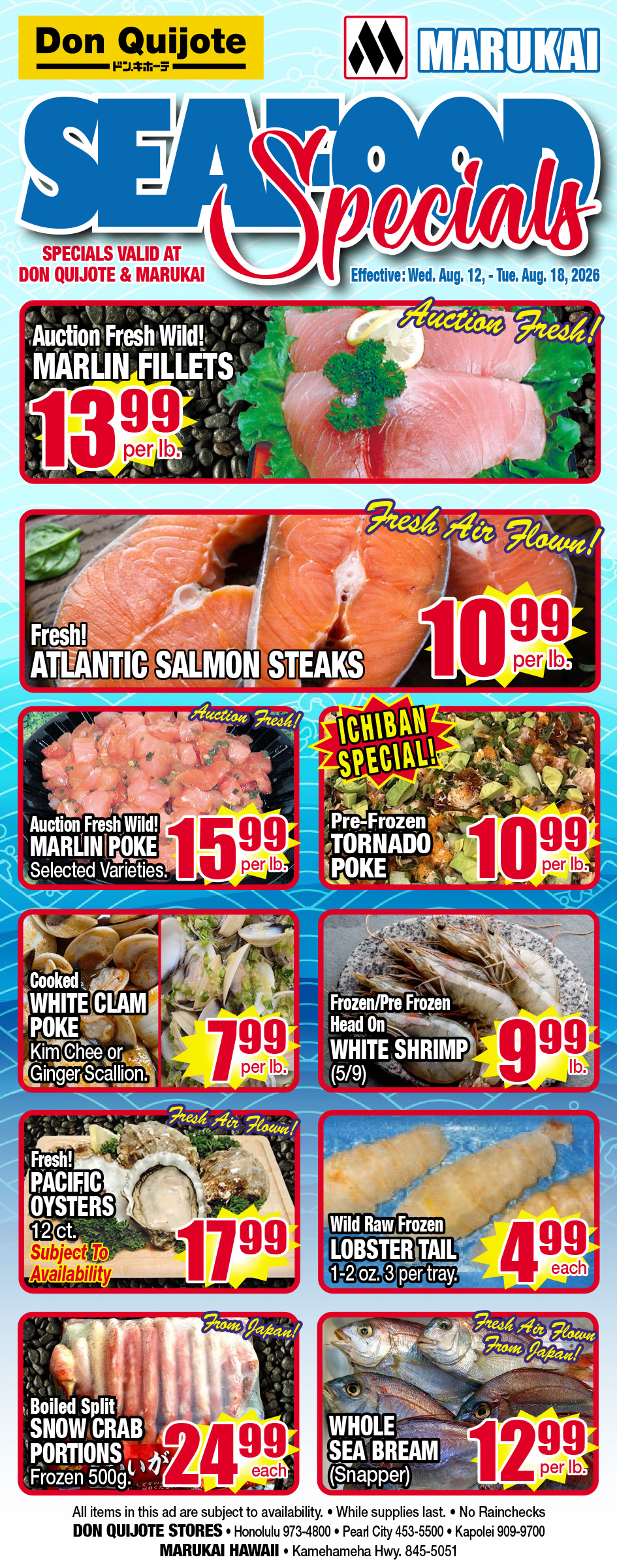 Seafood Flyer Wed, Aug 12, 2026 - Tue, Aug 18, 2026