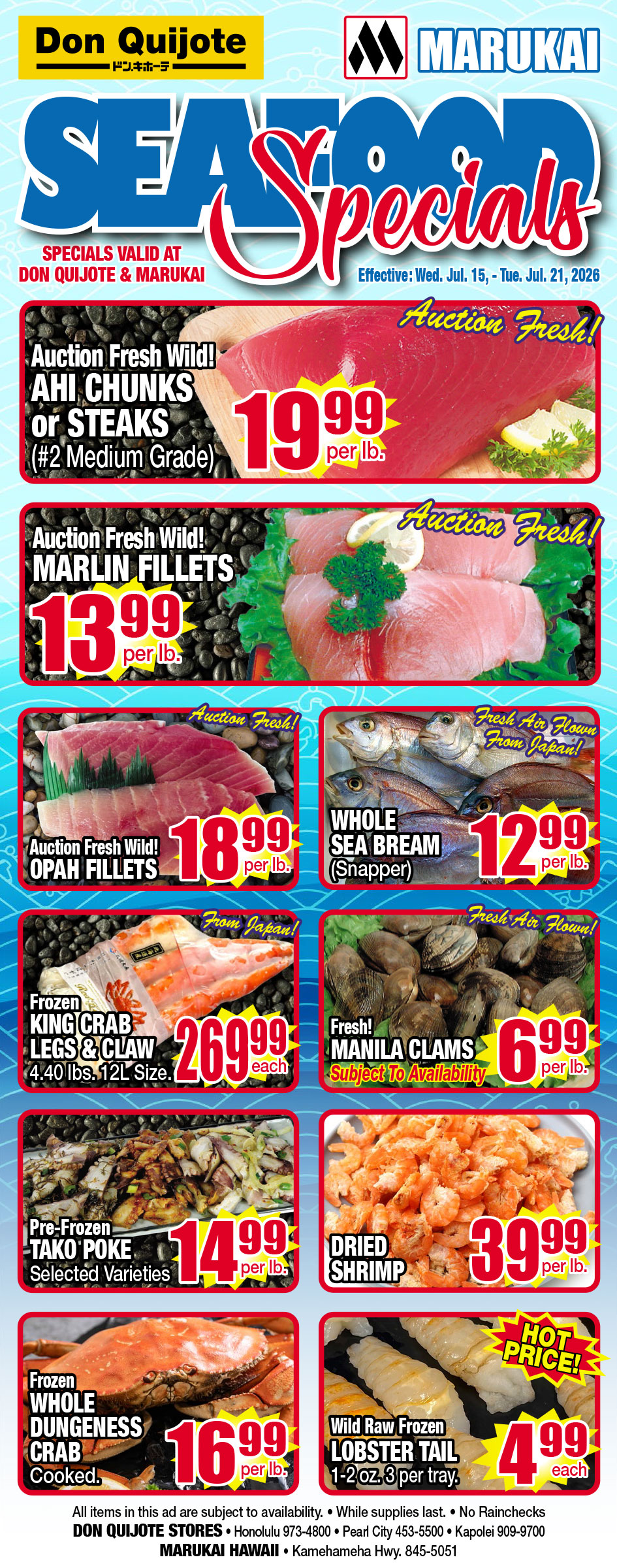 Seafood Flyer Wed, Jul 15, 2026 - Tue, Jul 21, 2026