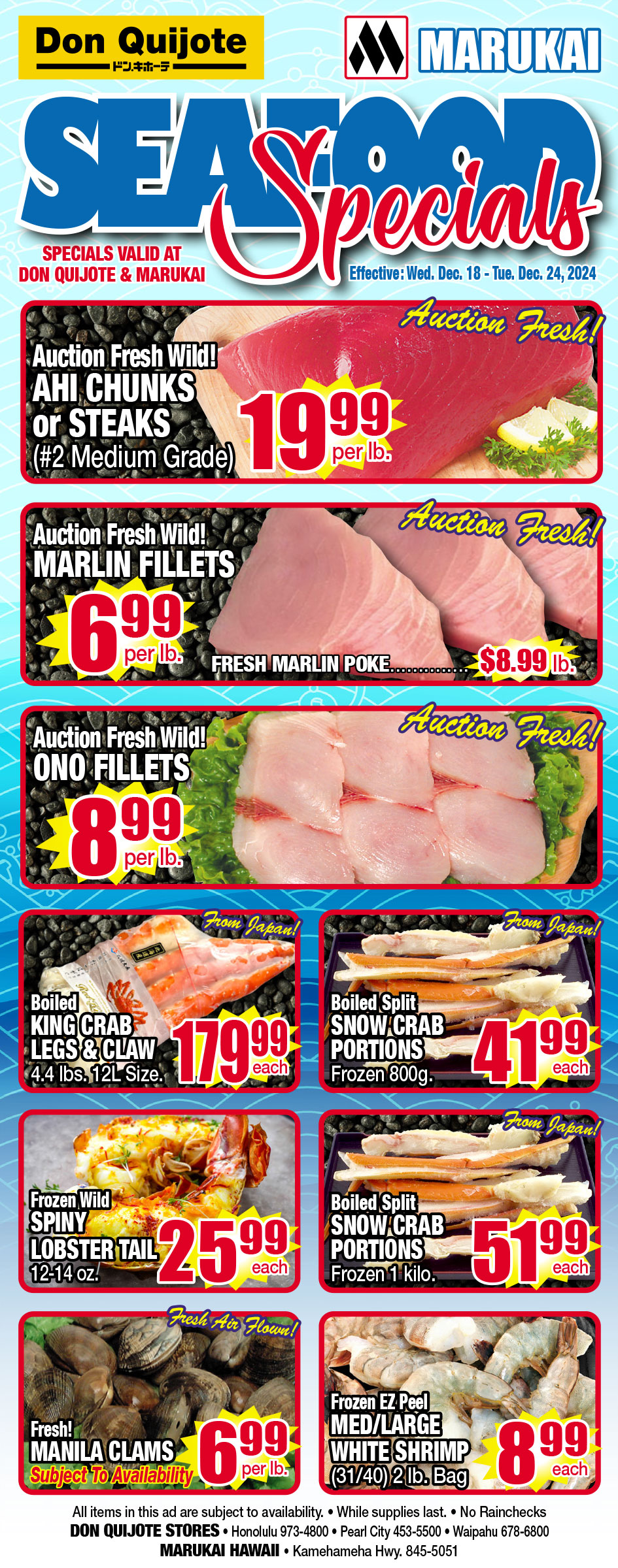  Seafood Flyer Wed, Dec 18, 2024 - Tues, Dec 24, 2024