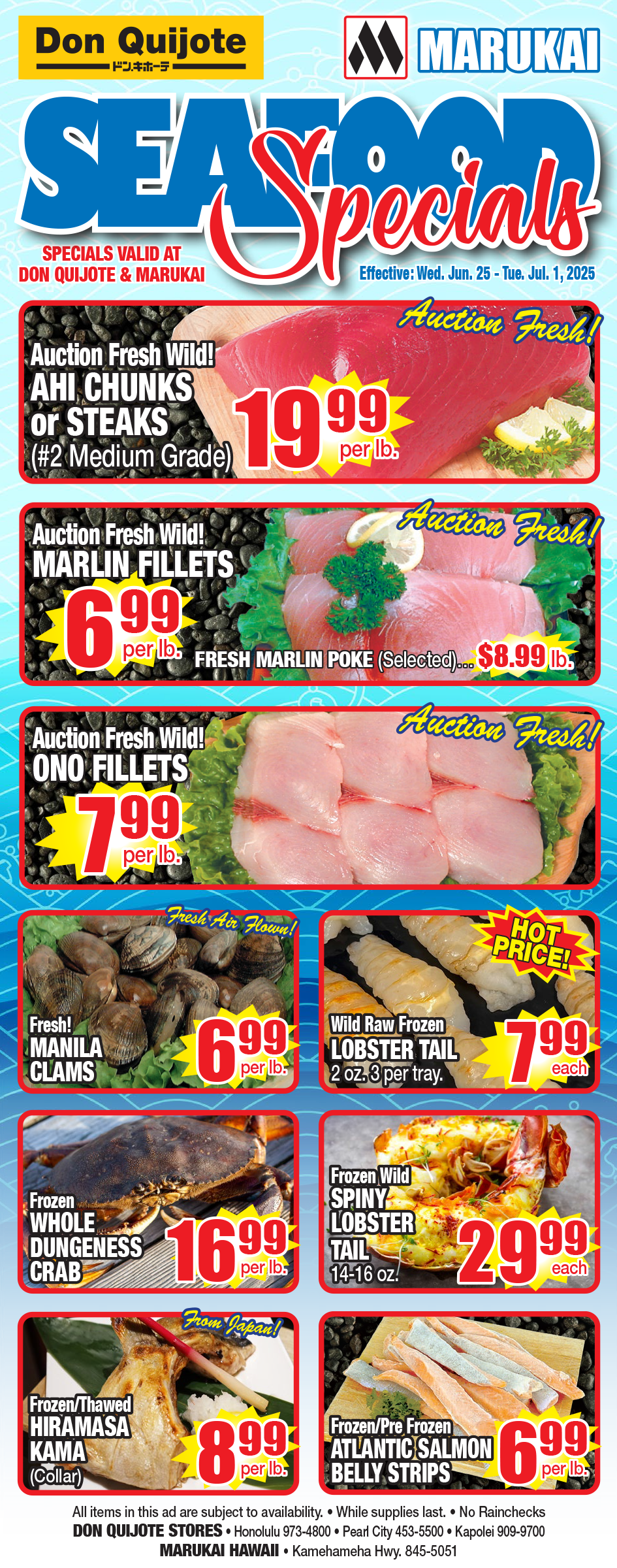Seafood Flyer Wed, Jun 25, 2025 - Tue, Jul 1, 2025