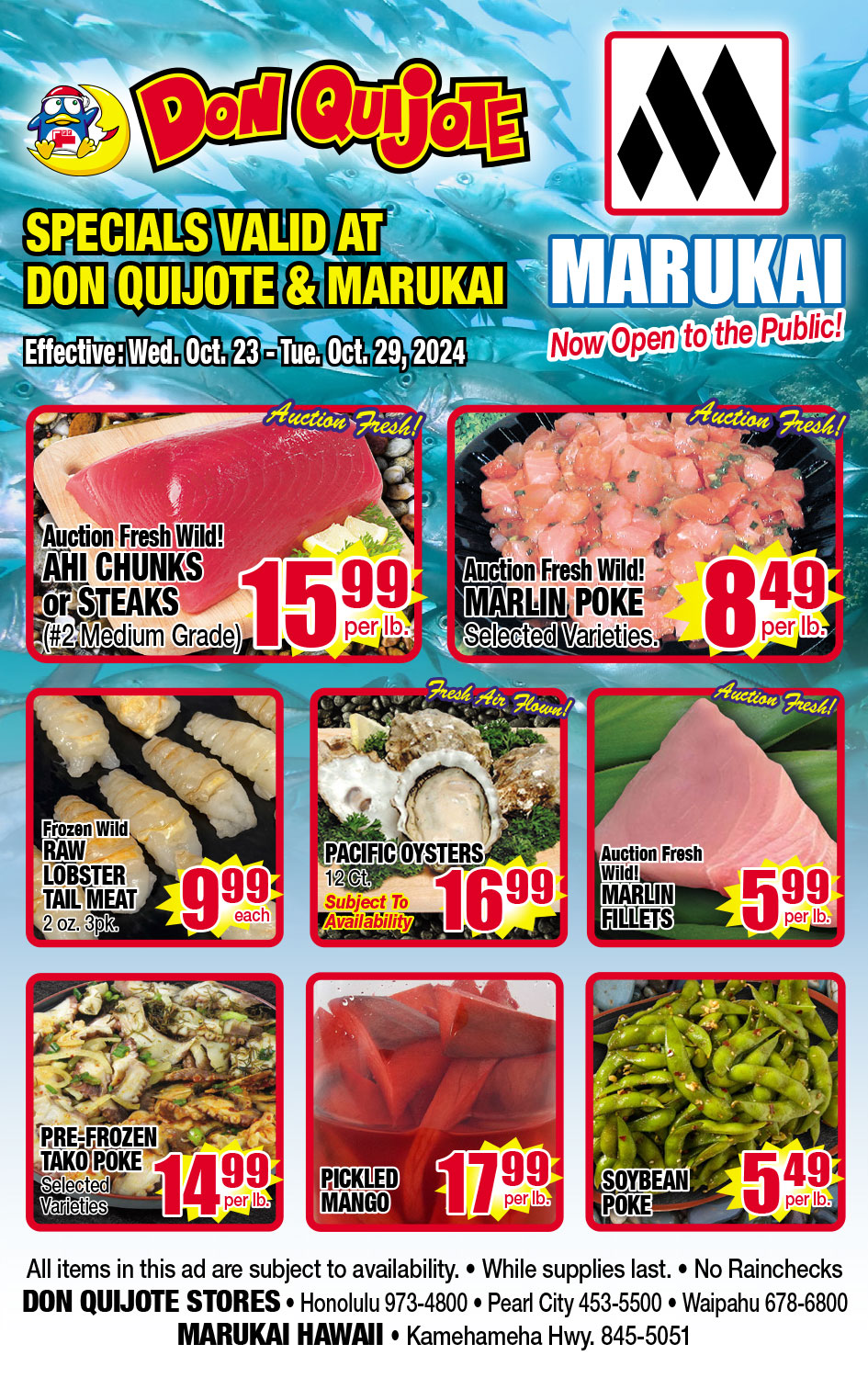 Seafood Flyer Wed, Oct 23, 2024 - Tues, Oct 29, 2024