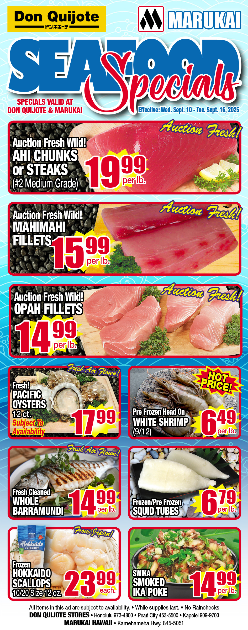 Seafood Flyer Wed, September 10, 2025 - Tue, September 16, 2025