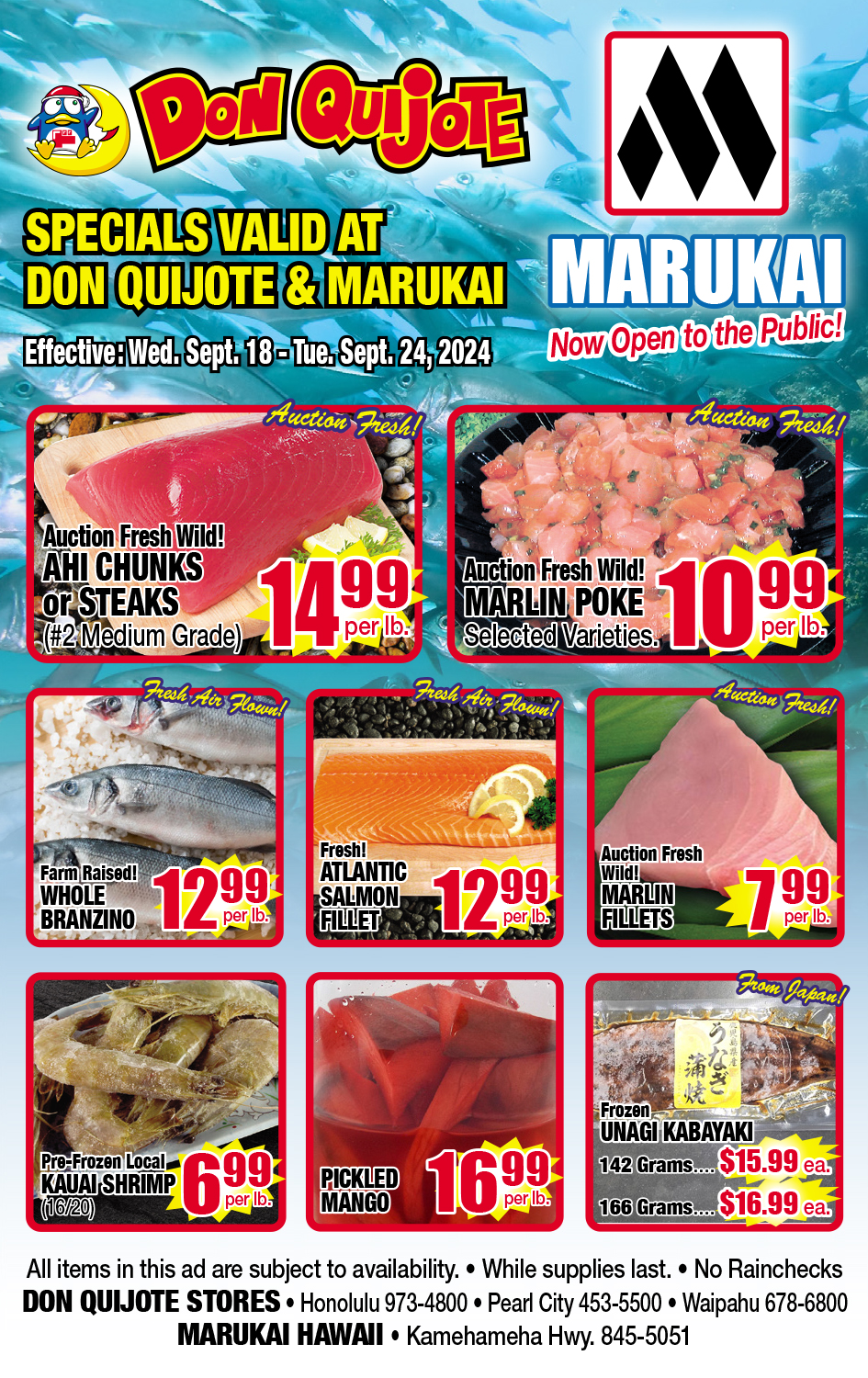 Seafood Flyer Wed, Sep 18, 2024 - Tues, Sep 24, 2024