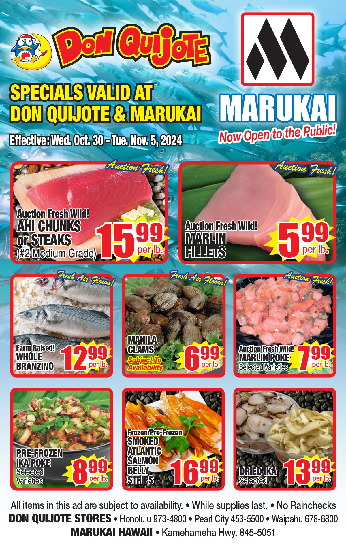 Seafood Flyer Wed, Oct 30, 2024 - Tues, Nov 5, 2024