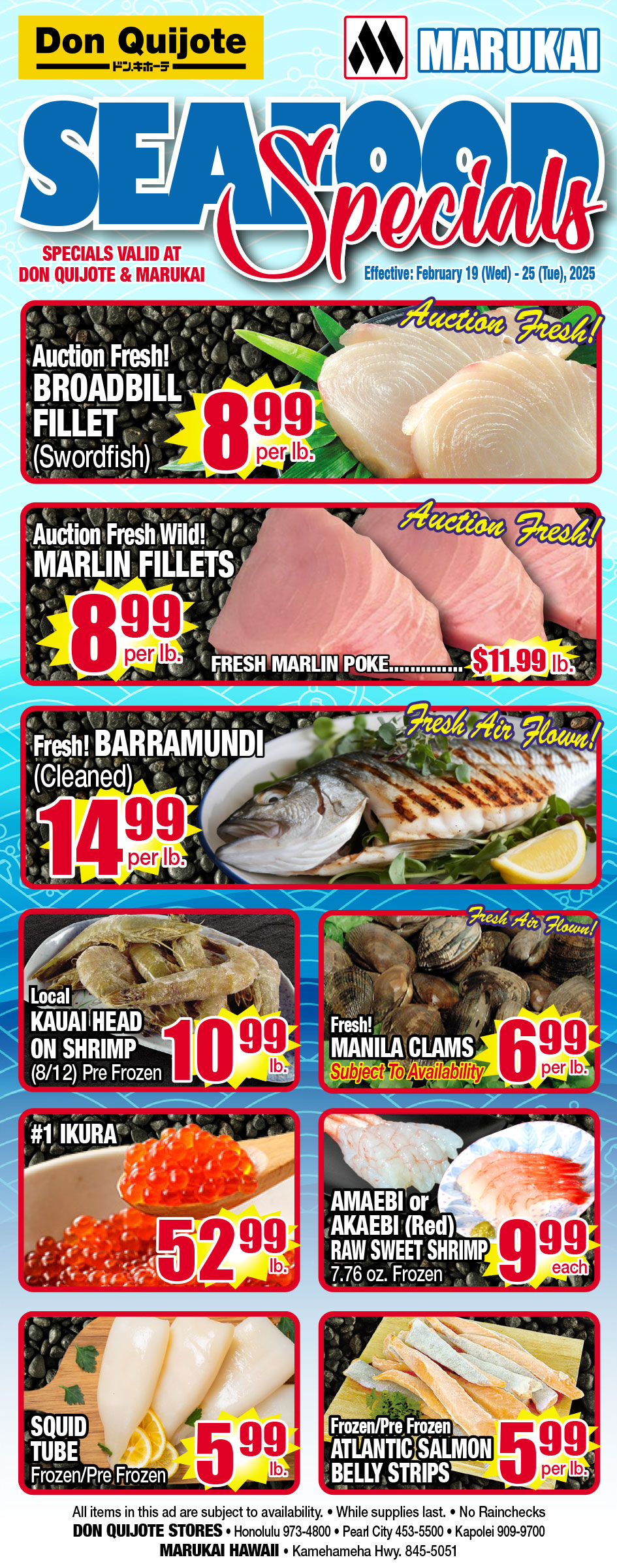 Seafood Flyer Thursday, February 19, 2025 - Tuesday, February 25, 2025