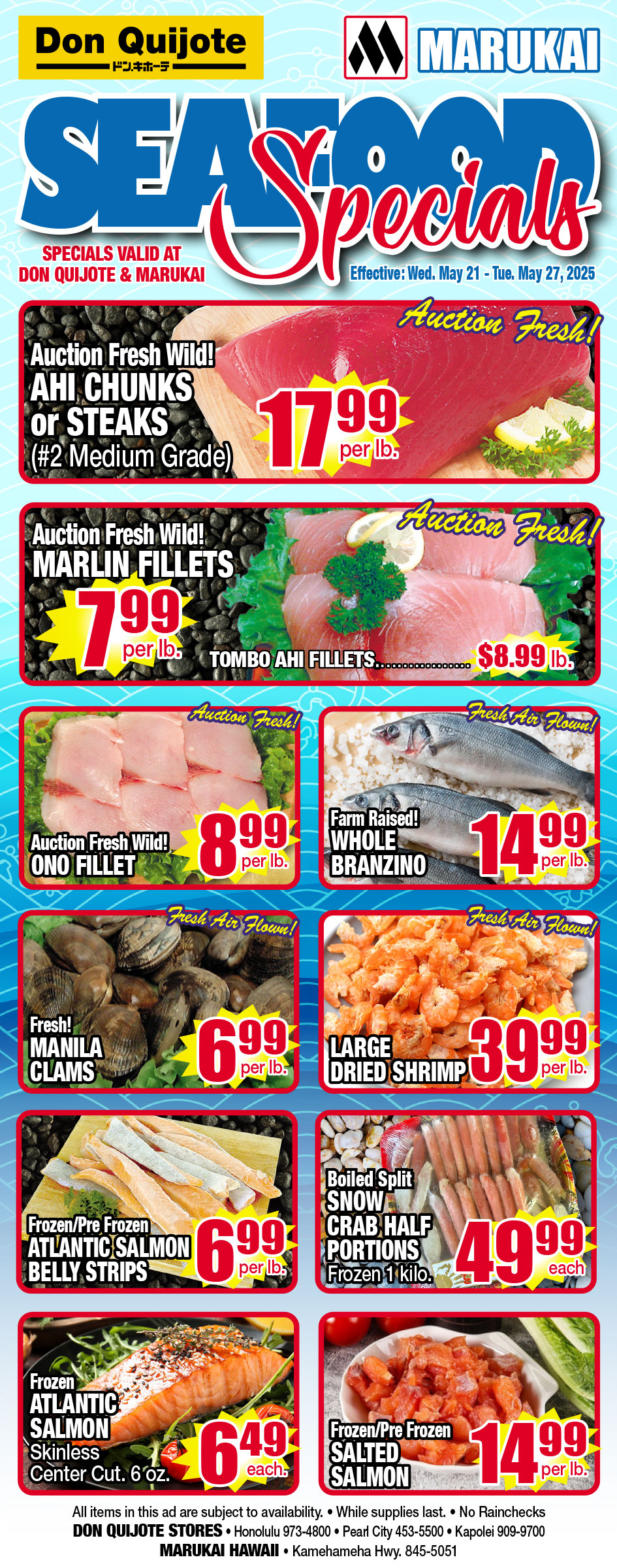 Seafood Flyer Wednesday, May 21, 2025 - Tuesday, May 27, 2025