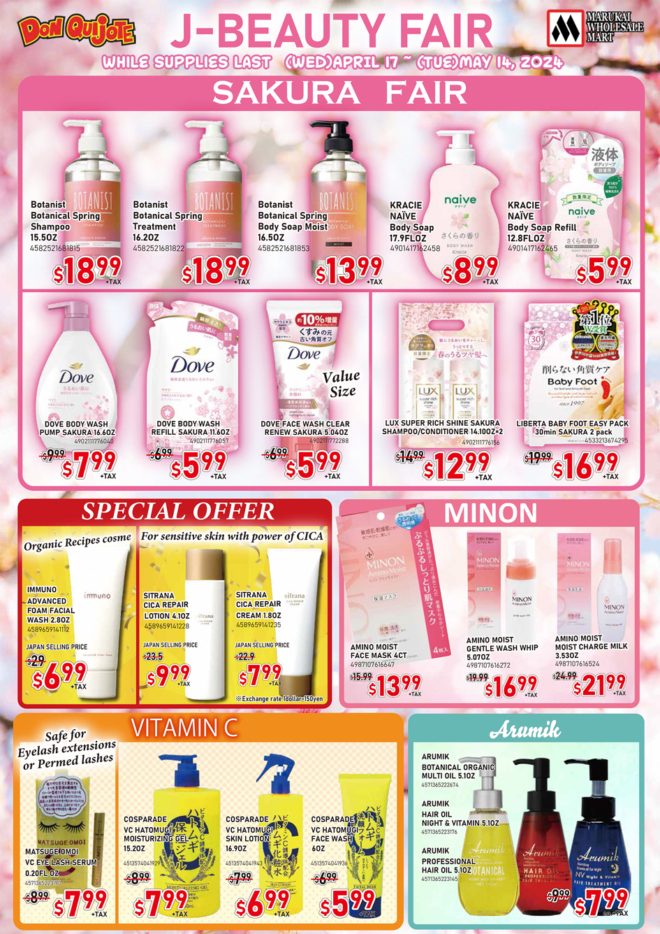 J-Beauty Flyer Wed, April 17,2024 - Tues, May 14,2024