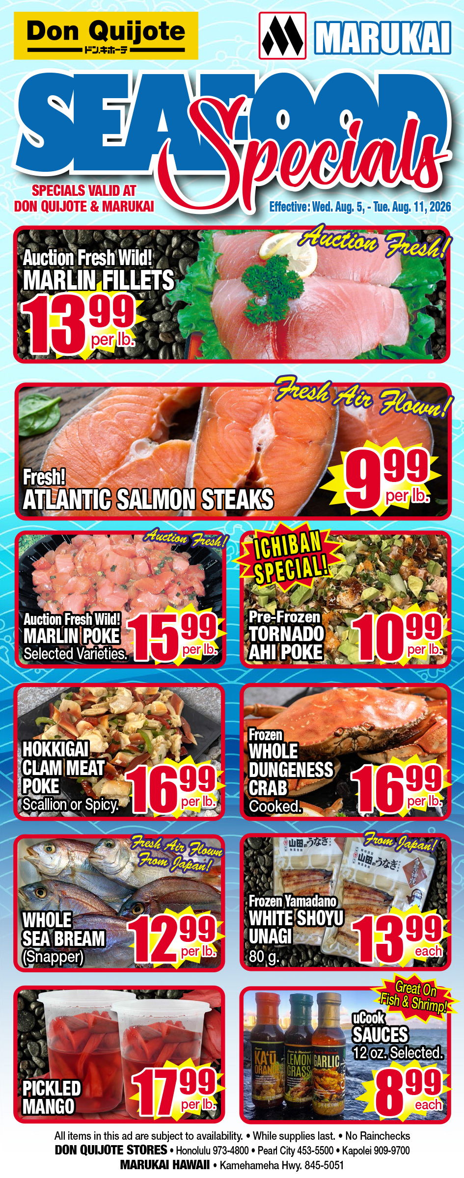 Seafood Flyer Wed, Aug 05, 2026 - Tue, Aug 11, 2026