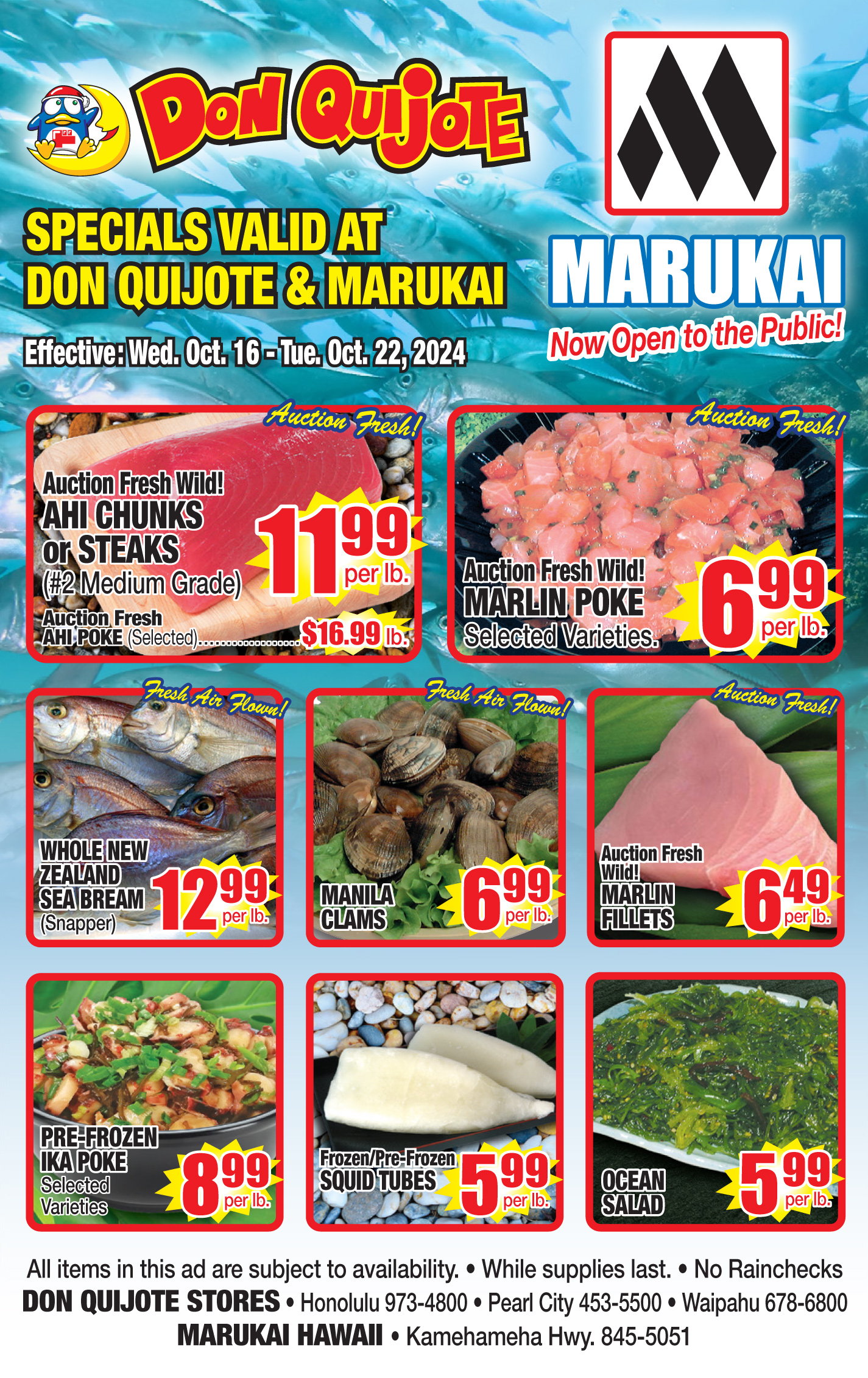 Seafood Flyer Wed, Oct 16, 2024 - Tues, Oct 22, 2024